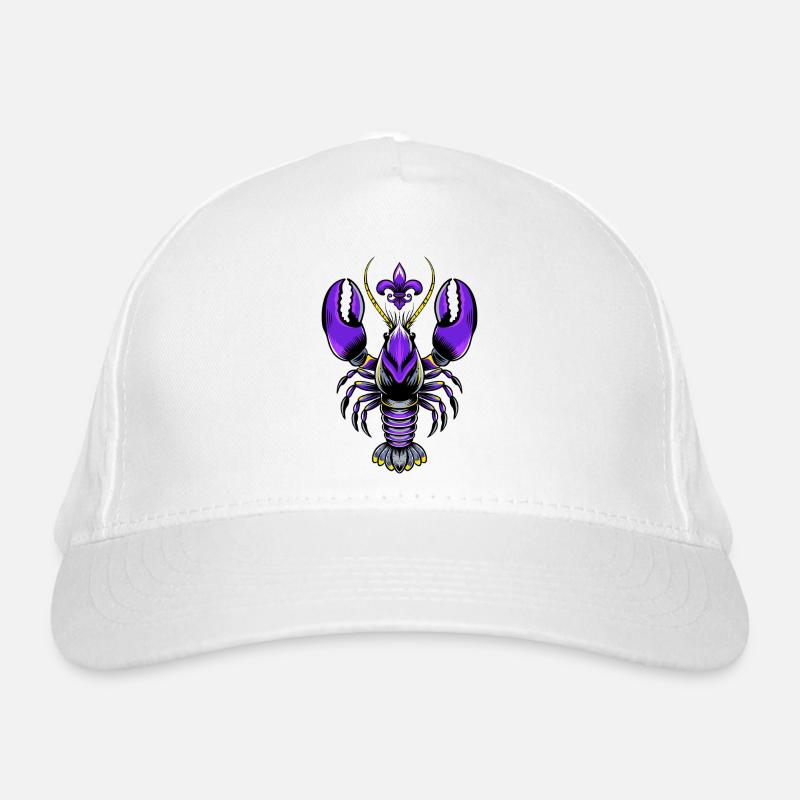 Mardi Gras Languste mit Fleur-de-Lis Design Bio-Baseballkappe