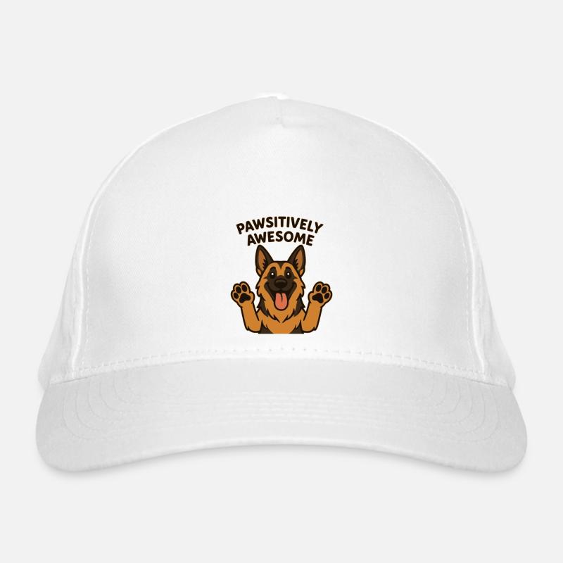 cute dog, german shepherd, paws, positively Organic Baseball Cap