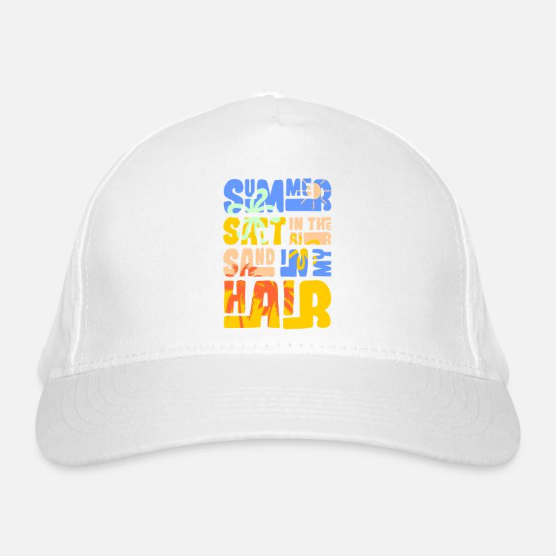 Conception de sable et de mer en été Casquette classique bio