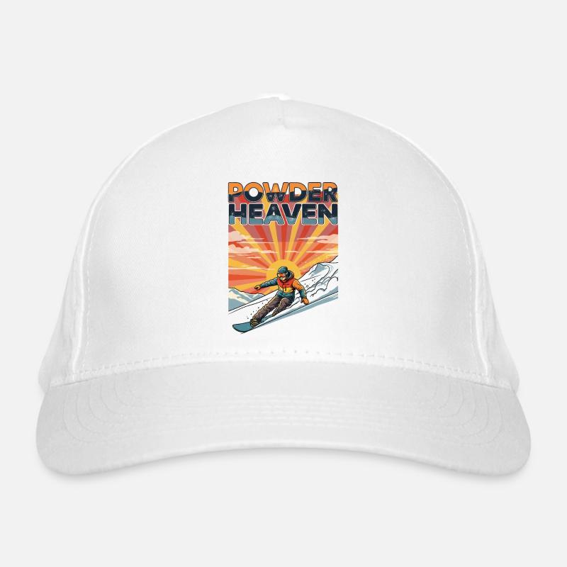 Snowboard Powder Heaven Retro Deep Snow Casquette classique bio