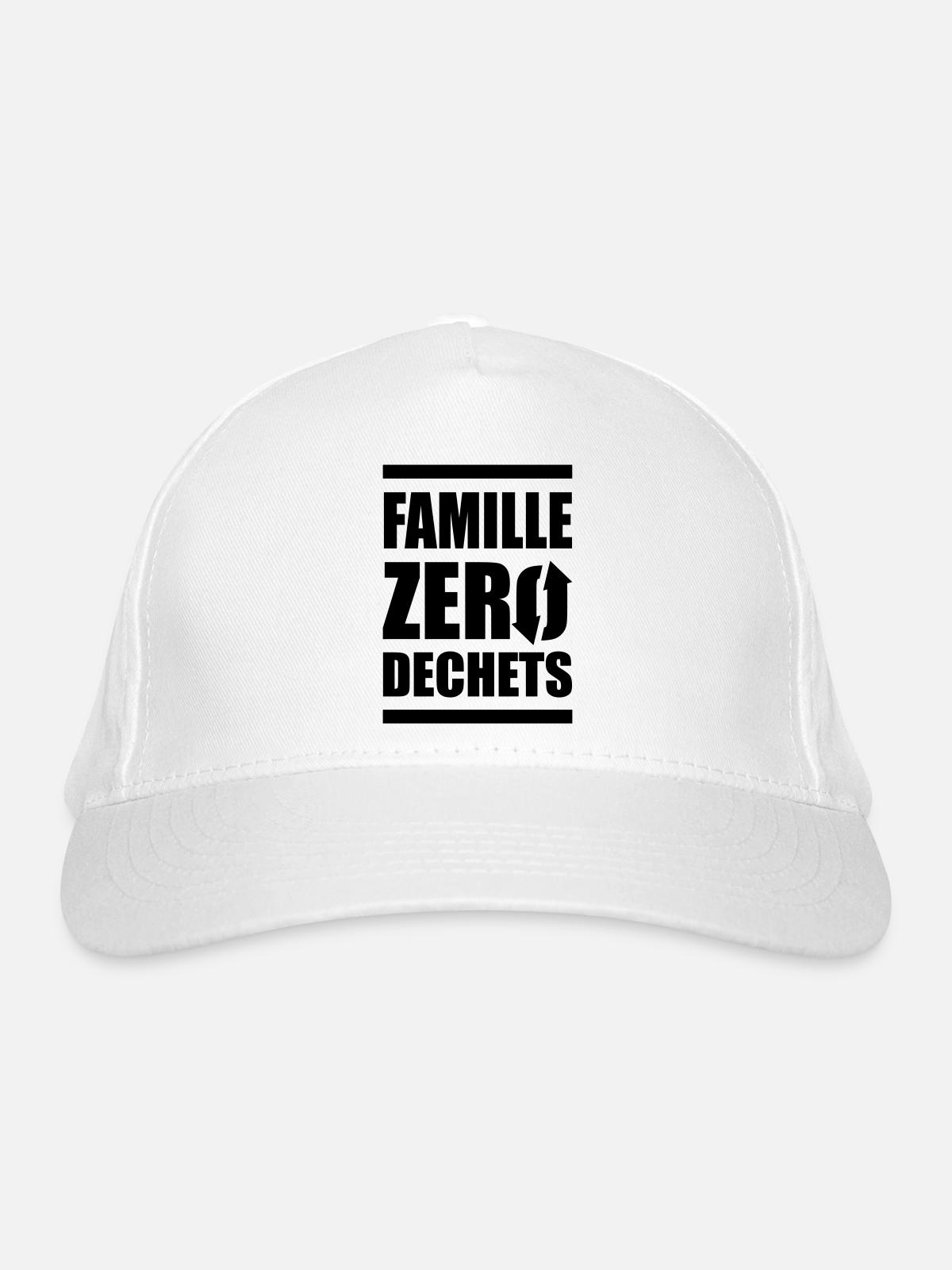 Famille Zero Dechets - Casquette classique bio - blanc - Devant