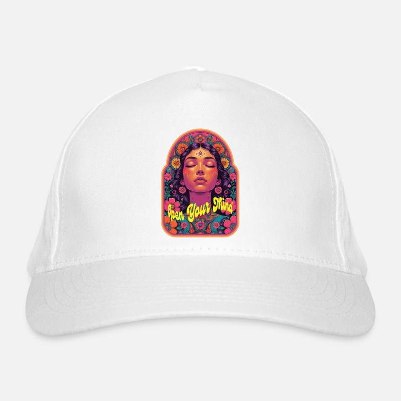 Open Your Mind Psytrance Kandi Bloom Bio-Baseballkappe