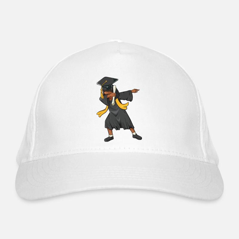 Afro Dabbing Mädchen Klasse von 2026 Abschlussfeier Schwarz Bio-Baseballkappe