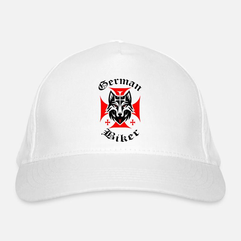 Red Wolf - German Biker Organic Baseball Cap