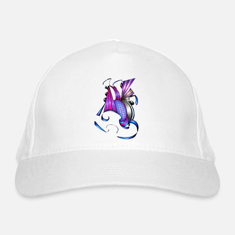 Farbige Spiral- und Fächerkunst Bio-Baseballkappe