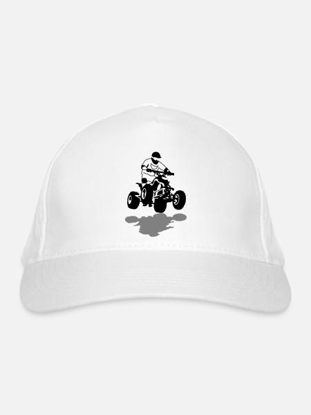 quad - Casquette classique bio - blanc - Devant