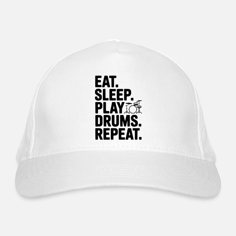Eat. Sleep. Play Drums. Repeat. Organic Baseball Cap