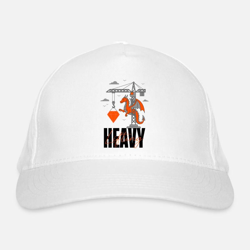 Heavy Lifting Dragon Crane Organic Baseball Cap