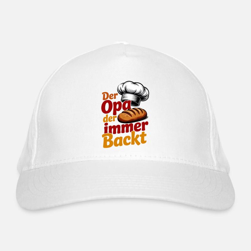 Der Opa der immer backt Bio-Baseballkappe