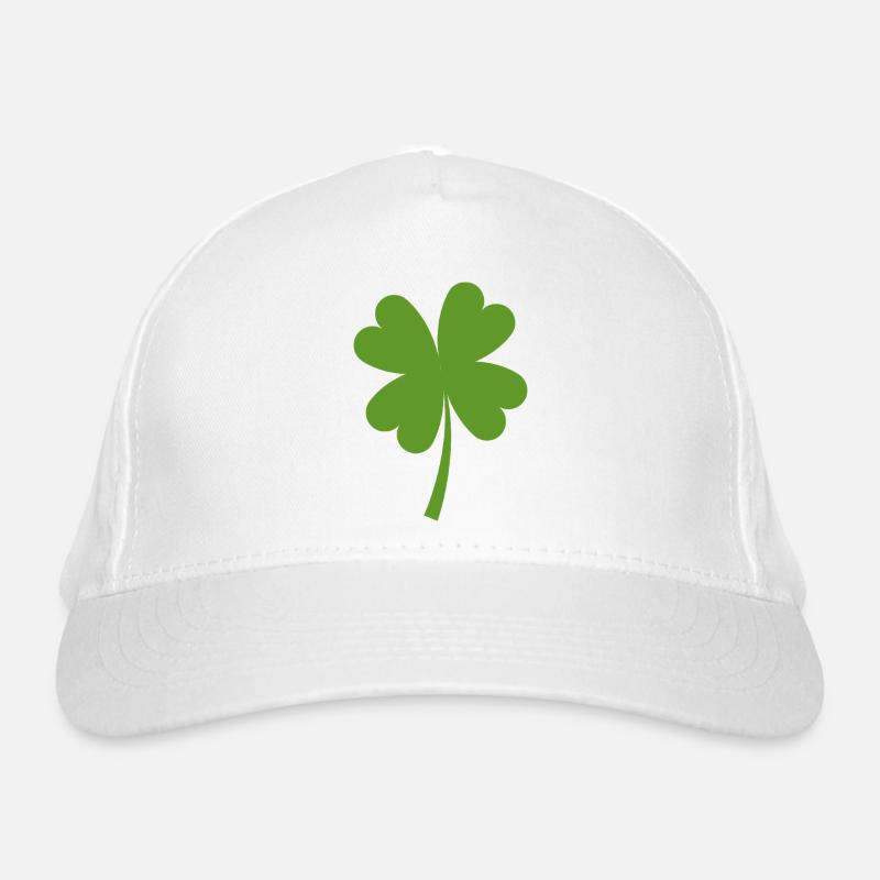 Massiver vierblättriger Klee Bio-Baseballkappe