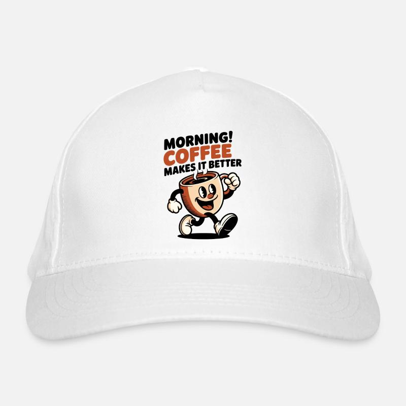 Dessin animé rétro Coffee Hero Casquette classique bio