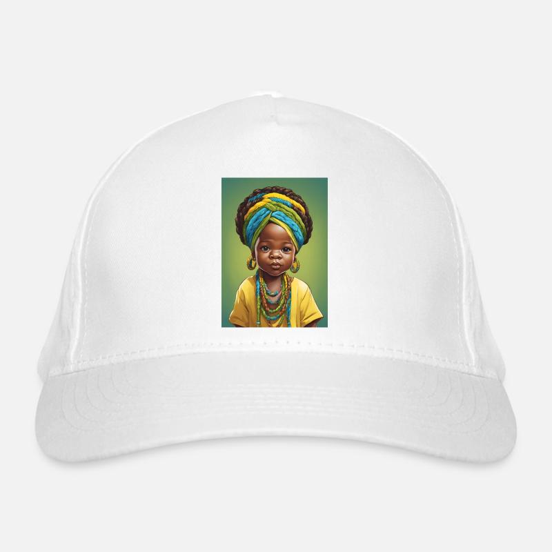 Portrait Afro enfant couleur vive Casquette classique bio