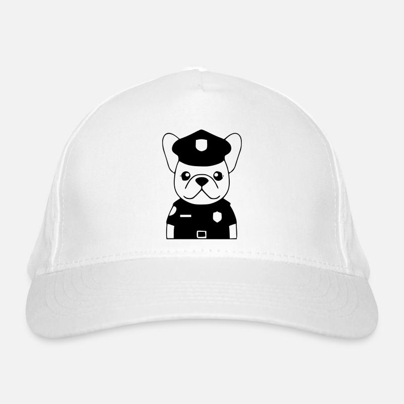 Policier Français Chien Noir Casquette classique bio