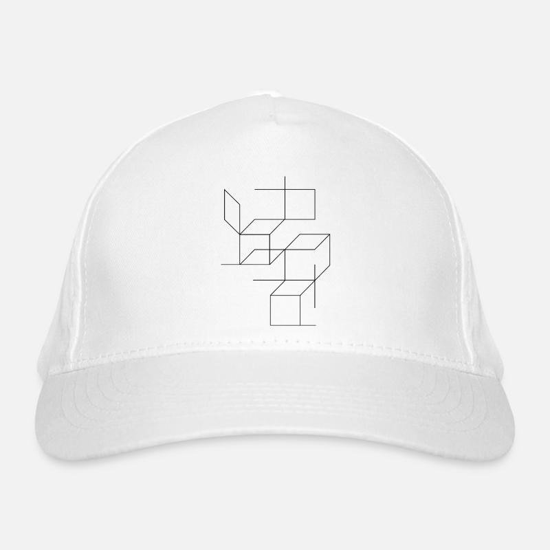 squares and lines composition Organic Baseball Cap