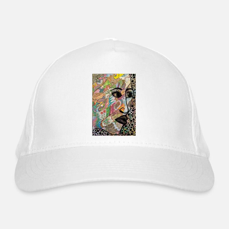 Visage abstrait en profil Casquette classique bio