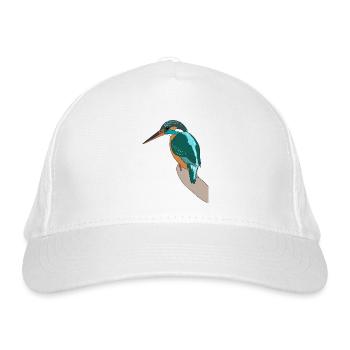 Eisvogel - Bio-Baseballkappe - Weiß - Vorne