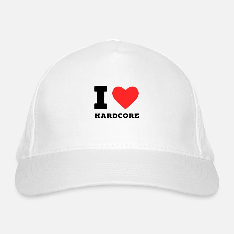 I love hardcore Organic Baseball Cap