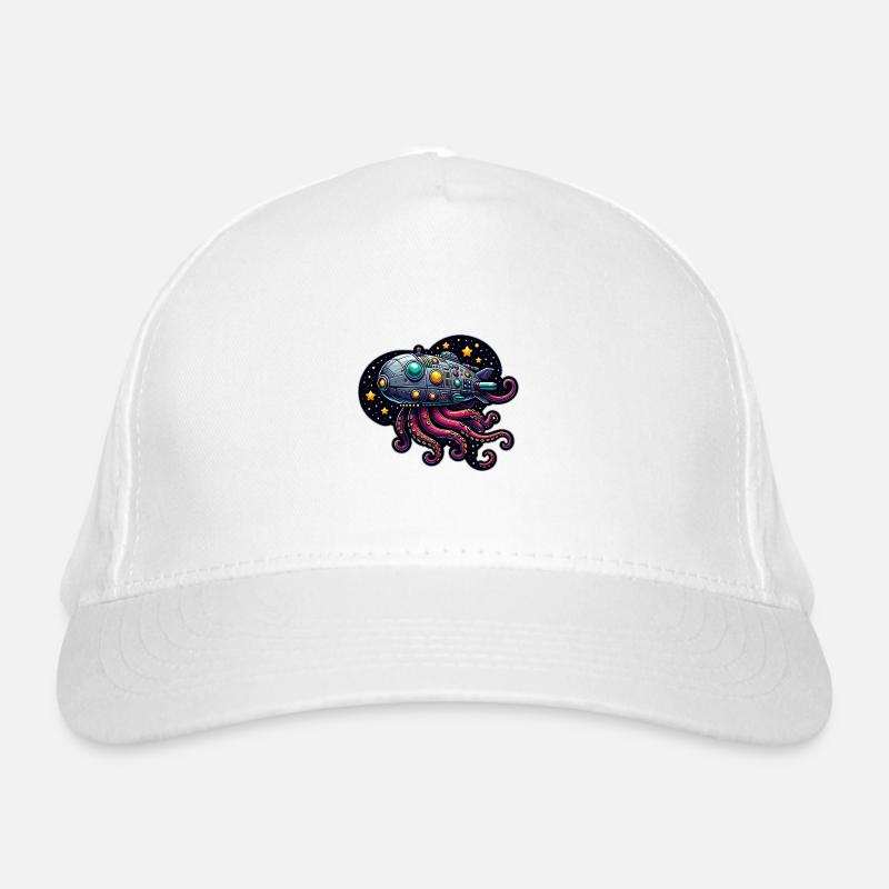 Fancy Octopus Spaceship Organic Baseball Cap