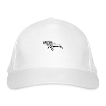 Wal Vintage Meerestier - protect against plastic - Bio-Baseballkappe - Weiß - Vorne