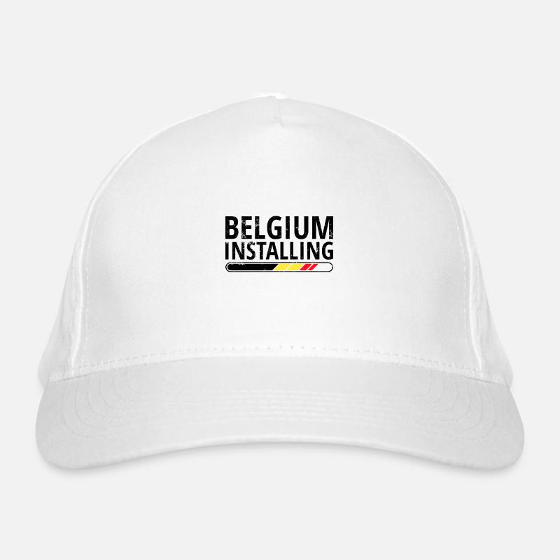 Drapeau de la Belgique Drapeau belge Vintage Look vieilli Casquette classique bio