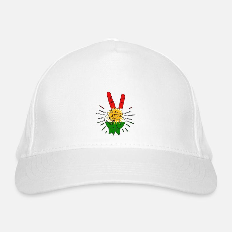 Kurdistan Peace Finger Organic Baseball Cap