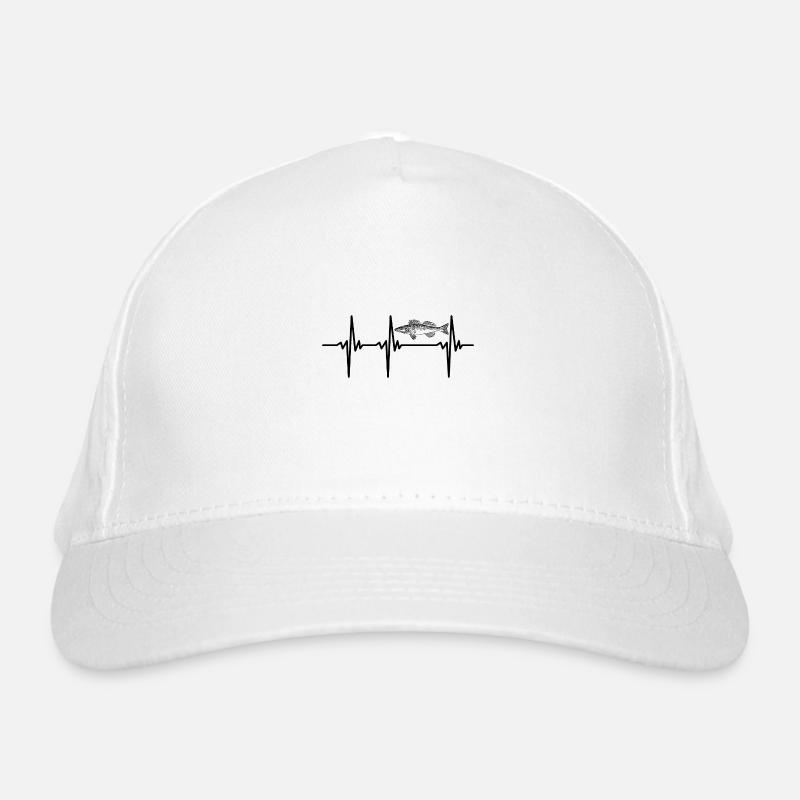 Heartbeat for pikeperch, pike perch and perch Organic Baseball Cap
