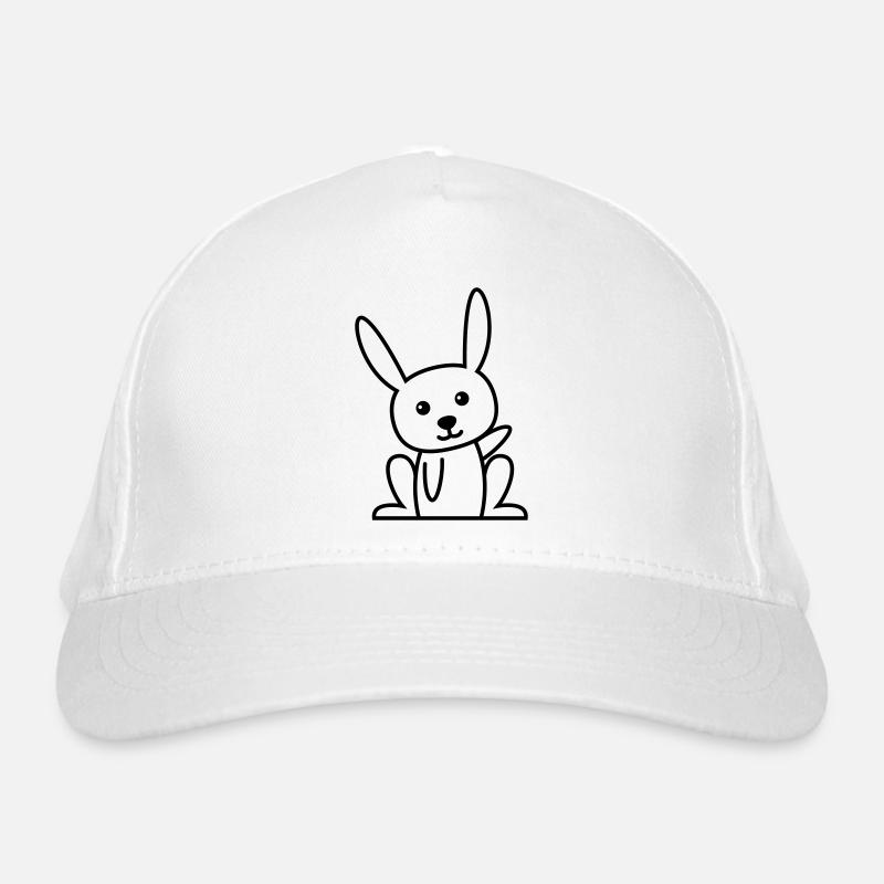Rabbit Comic Animal Organic Baseball Cap