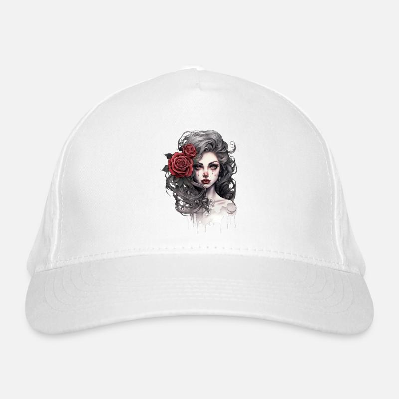 Gothique Rose Reine Illustration Beauté Graphique Casquette classique bio