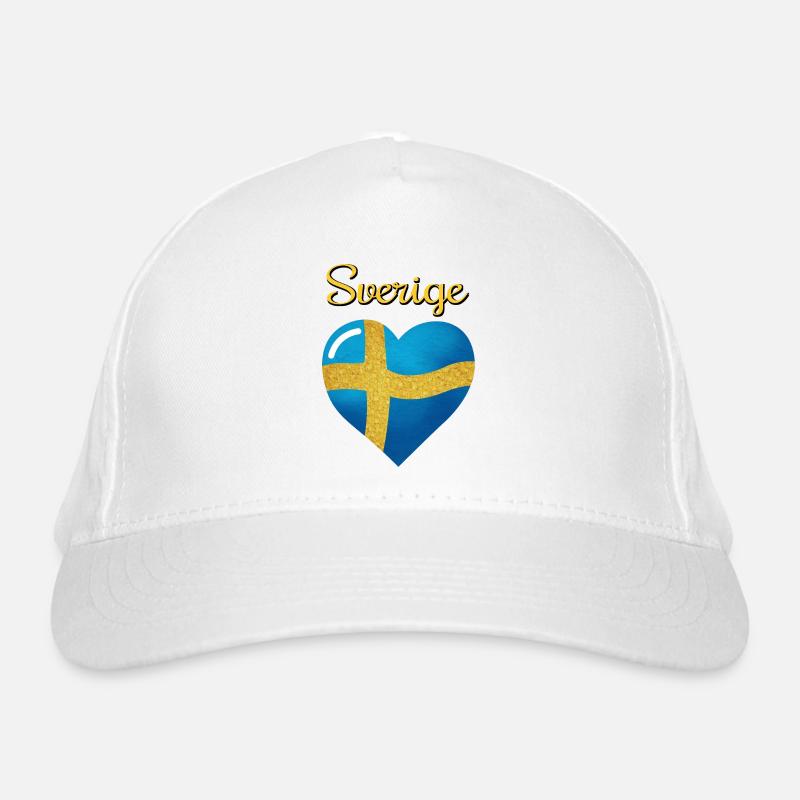 Sveriges flagga, le drapeau de la Suède en forme de Casquette classique bio