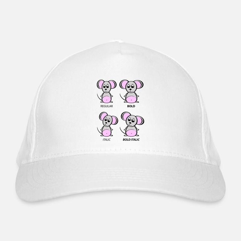 Graphic Designer Mouse - Typography Explanation Organic Baseball Cap