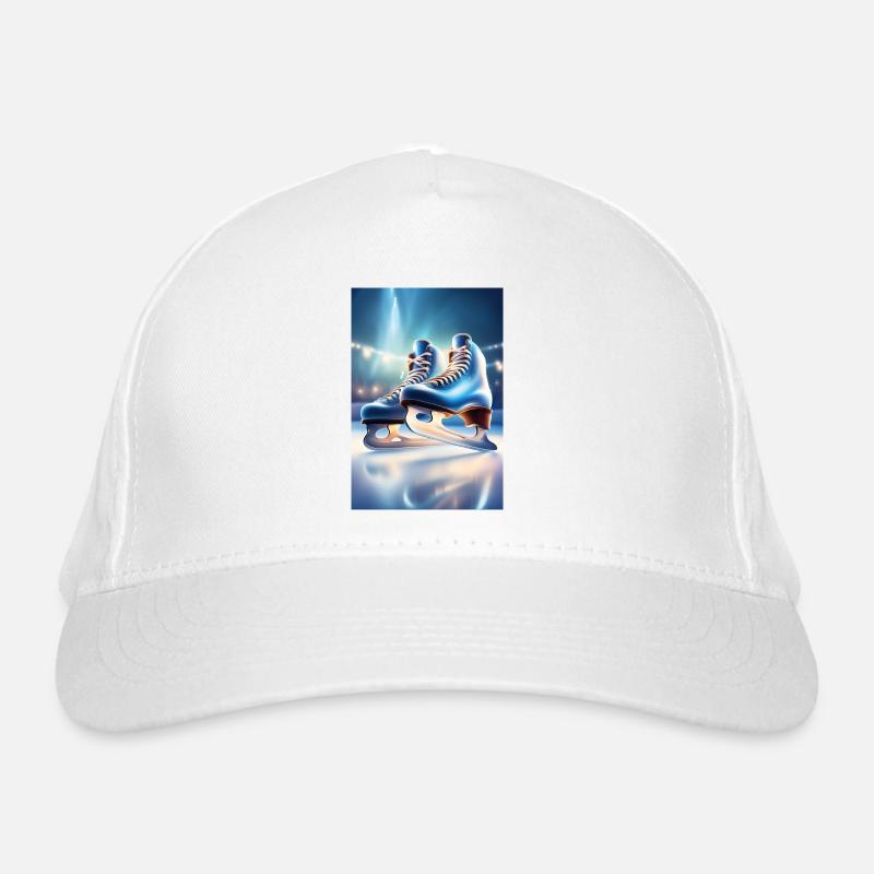 Blaue Schlittschuhe Bio-Baseballkappe