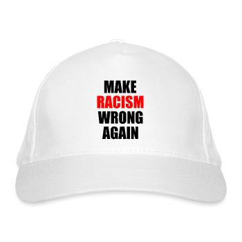 make racism wrong again - Casquette classique bio - blanc - Devant