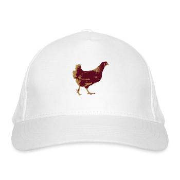 Huhn - Bio-Baseballkappe - Weiß - Vorne