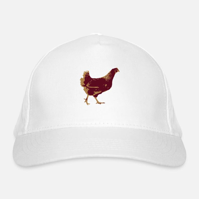Huhn - Bio-Baseballkappe - Weiß