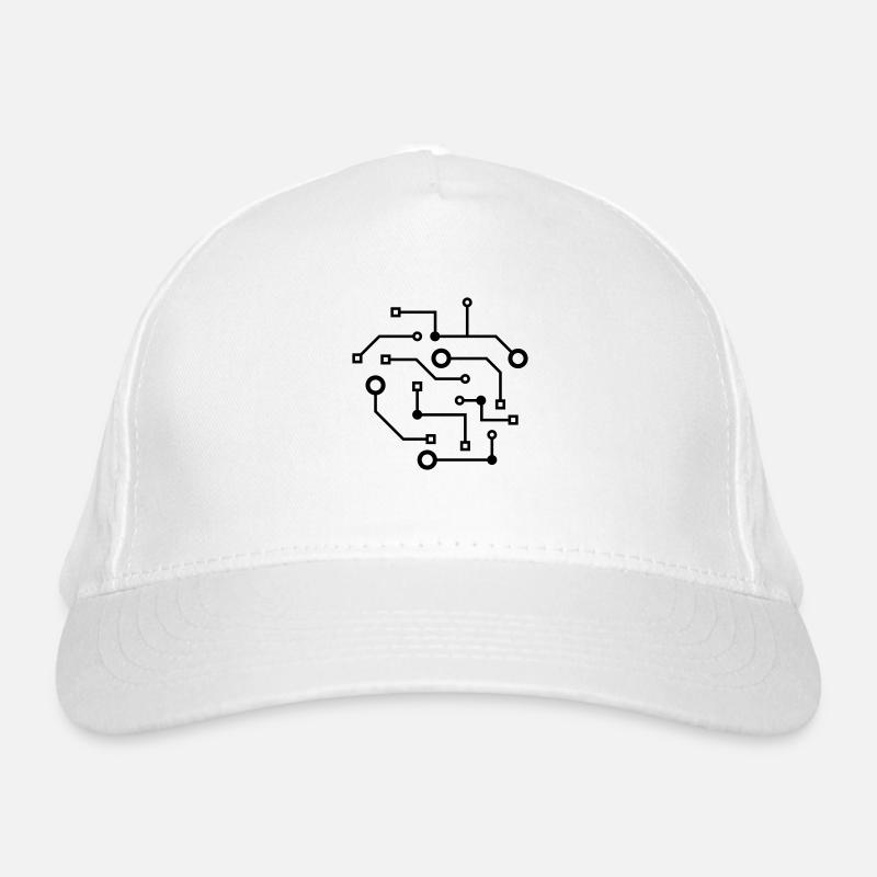 logo cool circuit fil données micropuce circulaire Casquette classique bio
