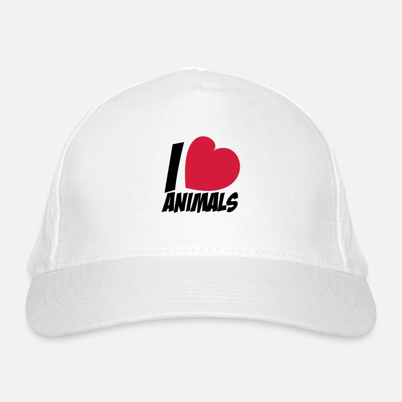 I love animals Øko-baseballcap