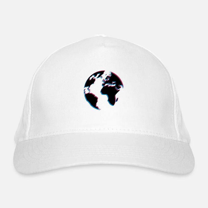3d terre planète monde continents carte lande mer Casquette classique bio