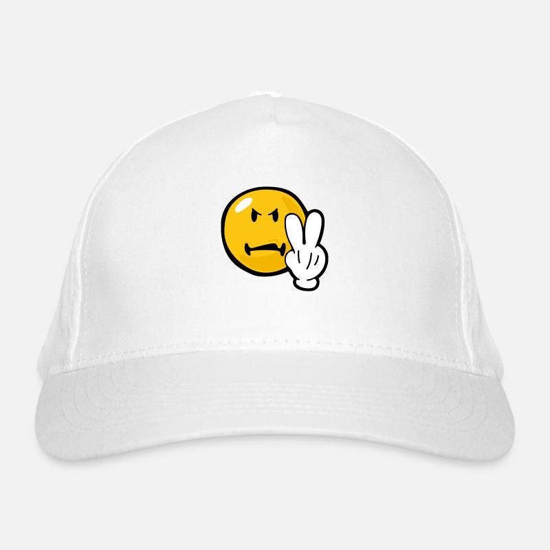 Smiley Anger Hatred Organic Baseball Cap
