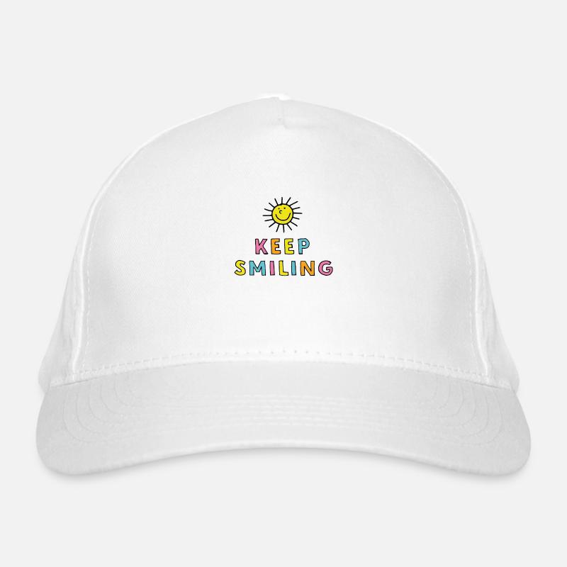 Keep Smiling Organic Baseball Cap
