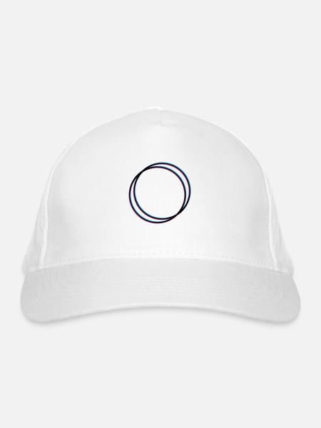 2 Kreise 3D - Bio-Baseballkappe - Weiß - Vorne