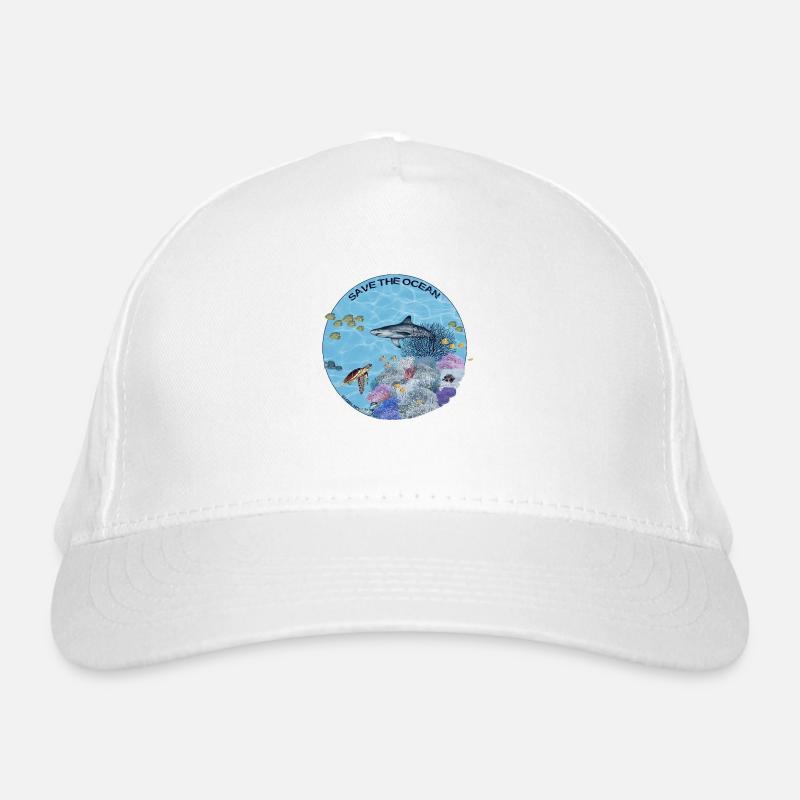Save the Ocean - Coral reef colored Organic Baseball Cap