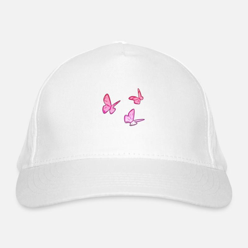 papillons roses papillon motif rose Casquette classique bio
