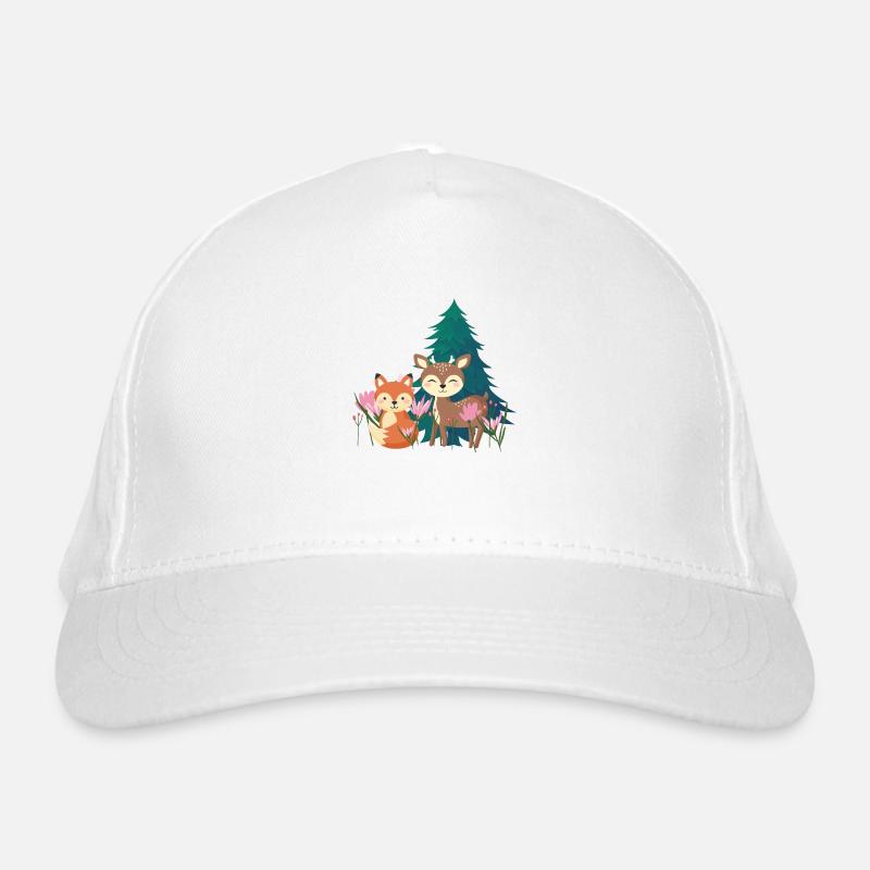 niedliche Waldtiere Bio-Baseballkappe