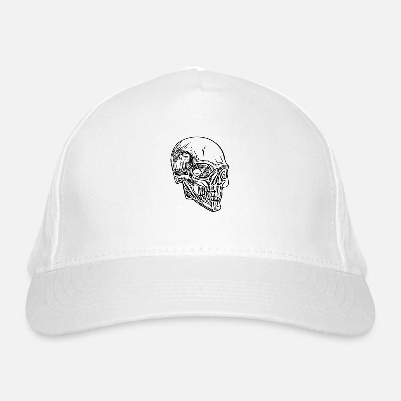 Skull Bone Halloween Skull Organic Baseball Cap