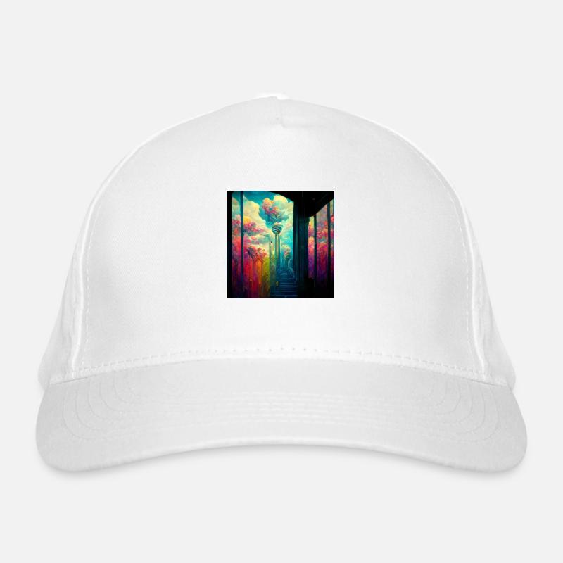 Towers in the Rainbow Organic Baseball Cap