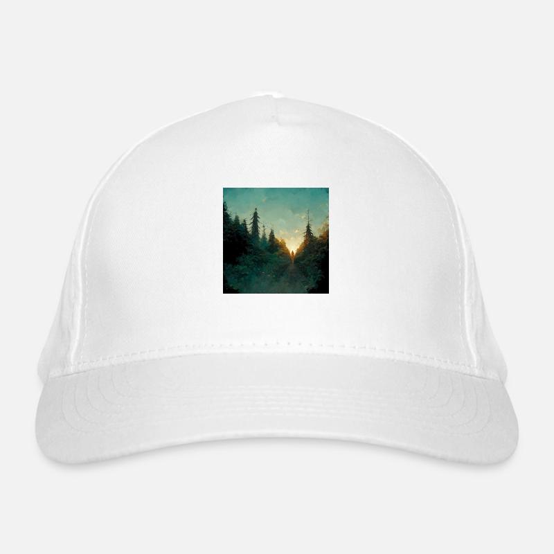 Sunset in the forest Organic Baseball Cap
