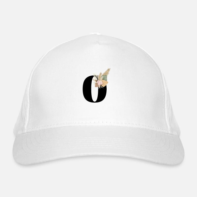 letter O flowers Organic Baseball Cap