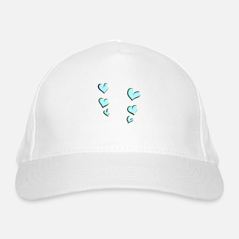 blaue herzen muster liebe Bio-Baseballkappe
