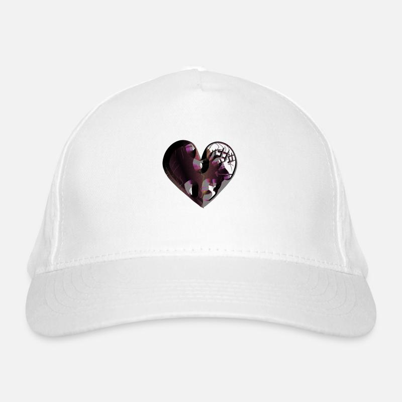 herz dunkel narben Bio-Baseballkappe