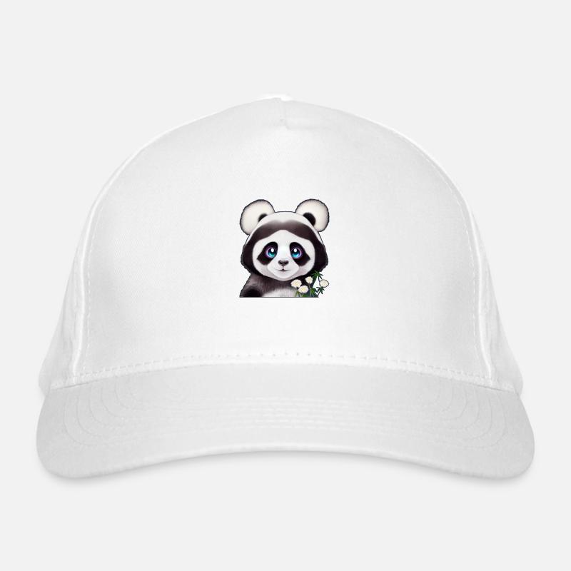 Panda aux fleurs Casquette classique bio